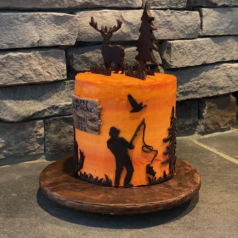 Hunting Birthday Cakes, Deer Hunting Birthday, Fish Cake Birthday, Hunting Cake, Mansfield Ohio, Make Birthday Cake, Hunting Birthday, Western Themed Wedding, Making Cakes