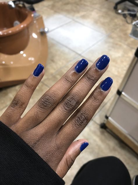 Navy Blue Nails Dark Skin, Dark Indigo Nails, Midnight Blue Manicure, Opi Dark Blue Nail Polish, Midnight Blue Nail Polish, Royal Blue Nails, Blue Gel Nails, Navy Blue Nails, Dark Nails