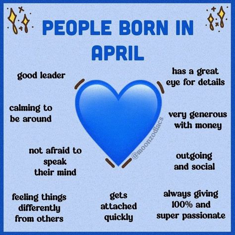 moonlyhoroscopes ˚◌༘♡⋆˚☾ | What month were you born in? part 1 ✨️ What's your sign? Tag someone 💕 Credit to: @moonzodiacs ~ #astrologymemes #horoscopememes… | Instagram April Born Personality, People Born In April, April Born, Vedic Astrology Charts, Glow Birthday Party, Horoscope Memes, Glow Birthday, Born In April, Astrology Chart