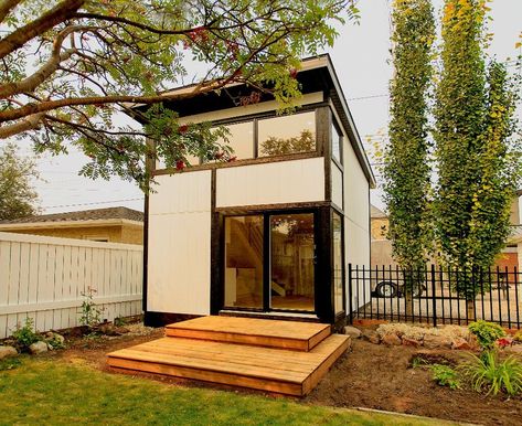 Studio With Loft | 12 x 16 — Urban Shed - Calgary AB 403.816.0720 Loft Shed Ideas, Small Adu Ideas, Shed Studio Ideas, Shed With Loft Plans, Backyard Bunkie, She Shed With Loft, Backyard Yoga Space, Studio With Loft, Modern She Shed