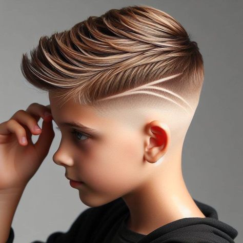 #BoyHairCutsShortFadeLongOnTop #BoyHairCutsCurlyHair #BoyHairCutLongOnTopShortOnSides #BoyHairCutting #BoyHairCutsStraightHairShort #BoyHairCutDesign Hairstyles Lines Men, Simple Hair Designs For Boys, Boys Hair Styles Kids, Hairstyle For Boys Kids, Boys Haircut Designs Lines, Sonic Haircut, Fades For Boys, Hair Styles For Kids Boys, Boys Haircut With Lines