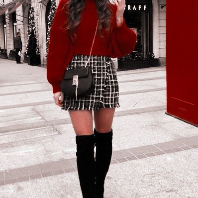 Soft Red Aesthetic Outfit, Red Preppy Outfit Aesthetic, Red Academia Aesthetic Outfits, Red Comfy Outfit Aesthetic, Cherry Red Clothes Aesthetic, Soft Girl Aesthetic Outfit, Valentine's Day Outfit, Womens Fashion Inspiration, Red Outfit