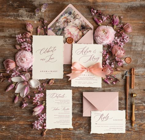 wedding invitations Wedding Invites Vintage, Romantic Wedding Stationery, Handmade Wedding Stationery, Floral Wedding Stationery, Wedding Invitations Uk, Stylish Wedding Invitation, Pink Invitation, Vintage Wedding Cards, Chic Wedding Invitations