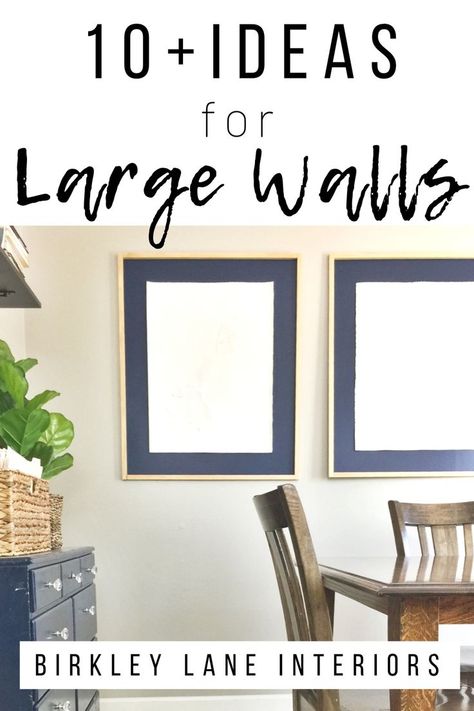 Large Wall Decor Bedroom, Large Wall Decor Ideas, Family Room Wall Decor, Large Wall Decor Living Room, Large Walls, Big Blank Wall, Family Room Walls, Table Diy, Wall Decor Ideas