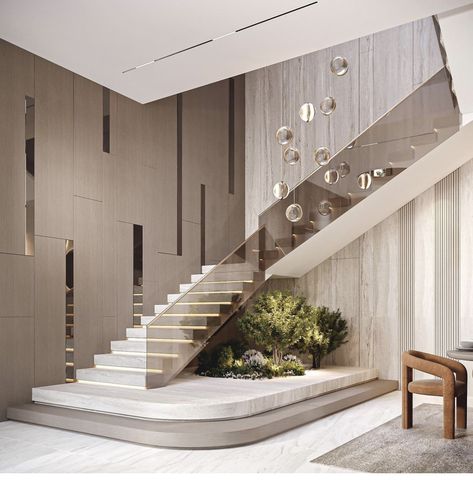 Double Height Staircase Wall Design Modern, Staircase Wall Design Modern Luxury, Staircase Design Modern Luxury Homes, Double Height Staircase Wall Design, Double Height Hallway, Duplex Stairs, Staircase Wall Design, Turkey Luxury, درج السلم