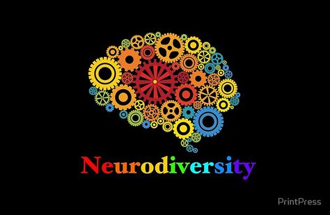 Neurodiversity Neurodiversity Tattoo, Ocd Brain, Marketing Assignment, Print Awareness, Presentation Pictures, Brain Tattoo, Vinyl Board, Awareness Poster, Mental Health Facts