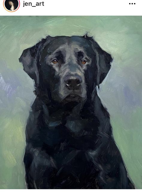 Dog Painting Labrador, Black Lab Acrylic Painting, Labrador Oil Painting, Black Dog Oil Painting, Black Lab Oil Painting, Black Dog Acrylic Painting, Black Lab Watercolor, Black Labrador Painting, Black Lab Portrait