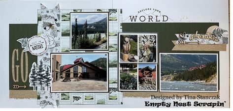 Nature Scrapbook Layouts, Waterfall Scrapbook, Nature Scrapbook, Mountain Lake, Scrapbook Layout, Travel Scrapbook, Close To My Heart, Page Layout, Scrapbooking Layouts