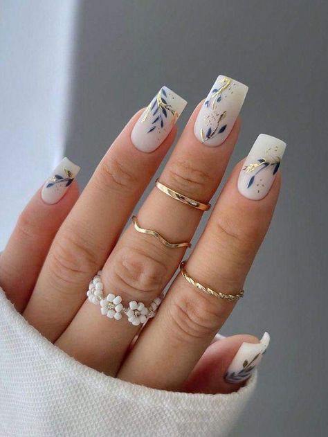 Nail Art Fleur, Milky Nails, Square Nail Designs, Nagel Tips, Elegant Nails, Nail Designs Spring, Manicure E Pedicure, Matte Nails, Square Nails