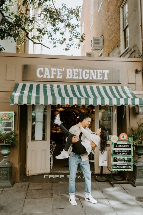 Café Beignet NOLA Engagement Session | lusiastudiophotography.com Nola Engagement Photos, New Orleans Engagement Photos, Engagement Pic, Engagement Pics, Couple Photoshoot, Beignets, Best Day Ever, Couples Photoshoot, Photo Inspo