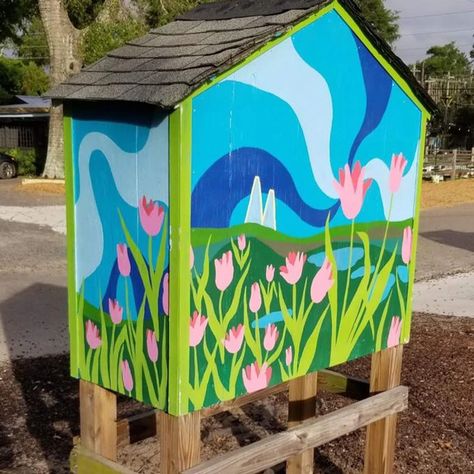 Lowcountry Blessing Box Project Blessings Box Ideas, Blessing Box Ideas, Free Food Pantry, Cupboard Decoration, Eagle Project Ideas, Little Library Ideas, Little Free Library Plans, Free Little Library, Eagle Project