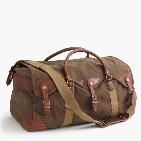 J.Crew Mens Wallace & Barnes Canvas Weekender Bag Bag Reference, Mens Weekend Bag, Canvas Weekender Bag, Perfect Travel Bag, Italian Leather Shoes, J Crew Men, Handbag Wallet, Wallet Accessories, Men's Shirts