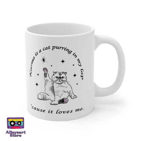 Cheap Taylor Swift Merch, Taylor Swift Mug Ideas, Taylor Swift Ceramic Ideas, Taylor Swift Cup, Taylor Swift Mug, Taylor Gifts, Purring Cat, Taylor Swift Merchandise, Miss Americana