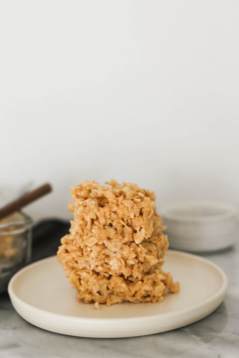 Salted Miso Caramel Rice Krispie Treats — Madeline Hall Miso Caramel Cracker Cookies, Frosted Flakes Rice Crispy Treats, Miso Rice Krispy Treats, Caramel Rice Krispie Treats, Miso Rice, Miso Caramel, Harlem Apartment, Rice Krispie Cereal, Krispy Treats