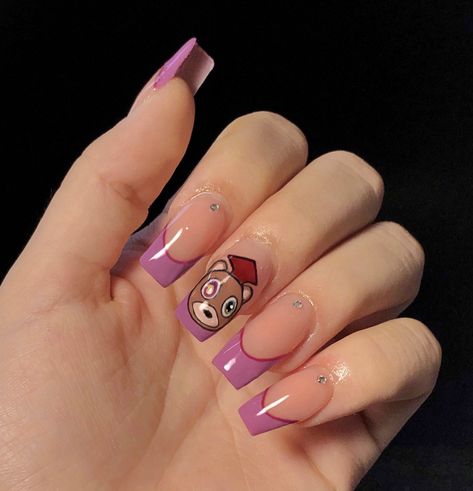 Igor Nails, Kanye West Nails, Rapper Nails, Drake Nails, December Nails, Graduation Nails, Anime Nails, Shoe Nails, Girly Acrylic Nails