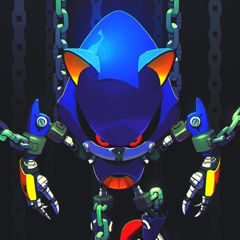 Heatblast Pfp, Metal Sonic Wallpaper, Metal Sonic Pfp, Metal Sonic Icon, Neo Metal Sonic, Scenecore Art, Metal Sonic, Sonic Sonic, Sonic Funny