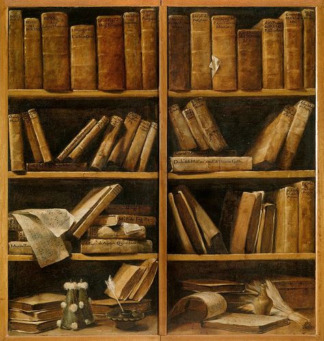 Giuseppe Maria Crespi  'Bookshelves with music books' 1725-30 by Plum leaves, via Flickr Giuseppe Arcimboldo, English Library, Music Writing, Ancient Books, Van Gogh Museum, Deco Stickers, Deco Originale, Creative Writing Prompts, Classroom Walls