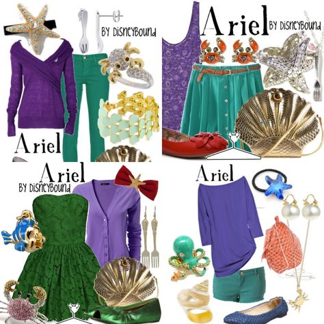 The little mermaids outfit! :D Mermaid Disneybound, Modern Ariel Outfit, Disney Bound Little Mermaid, Mermaid Outfit Casual, Ariel Outfit Ideas Disneybound, Little Mermaid Outfit For Women, Little Mermaid Inspired Outfit, Little Mermaid Disneybound, Ariel Disneybound