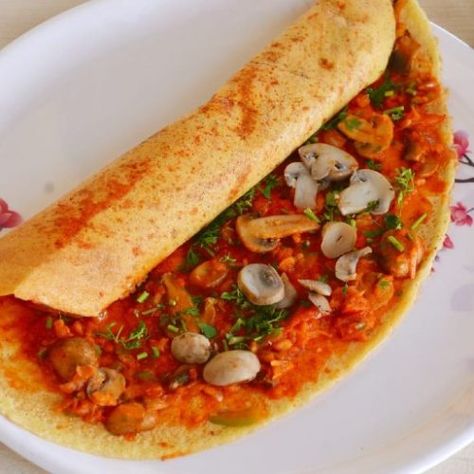 Mushroom Dosa Mushroom Masala, Chinese Mushrooms, Dosa Batter, Variety Food, Frozen 3, Breakfast Recipies, Mushroom Pizza, Dosa Recipe, Cumin Seeds