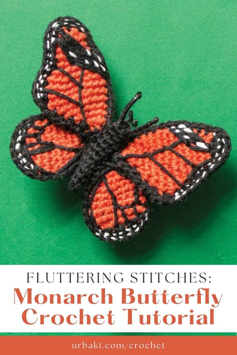 Get ready to embark on a creative journey as we explore the captivating beauty of the Monarch Butterfly through a step-by-step crochet tutorial. This tutorial will teach you how to transform a humble ball of yarn into a stunning crochet replica of the iconic Monarch Butterfly. Known for their vibrant orange and black wings, Monarch Butterflies are a symbol of grace and elegance. By learning to crochet these magnificent creatures, you'll be able to capture their essence and create... Monarch Butterfly Amigurumi, Crochet Monarch Butterfly Free Pattern, Crochet Monarch Butterfly, Butterfly Amigurumi, Crochet Butterfly Applique, Butterfly Step By Step, Crochet Butterfly Free Pattern, Butterfly Crochet, Crochet Garden