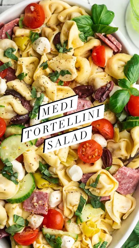 Emily Dingmann | ⭐️MEDITERRANEAN TORTELLINI SALAD⭐️Served up with a few*** My kids aren't into this pasta salad. And that's OK!!!! But I think you will... | Instagram Mediterranean Tortellini, Tortellini Pasta Salad Recipes, Prep Salad, Tortellini Pasta Salad, Citrus Zester, Mozzarella Pearls, Pasta Salad With Tortellini, Tortellini Pasta, Tortellini Salad