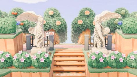 𝑛𝑜𝑡 𝑚𝑦 𝑝𝑖𝑛, 𝑑𝑚 𝑓𝑜𝑟 𝑐𝑟𝑒𝑑𝑖𝑡 𝑜𝑟 𝑟𝑒𝑚𝑜𝑣𝑎𝑙. Outdoor Music Area, Animal Crossing Design Codes, Animal Crossing Design, Statue Design, Qr Codes Animal Crossing, Waterfall Features, Garden Animals, New Animal Crossing, Animal Crossing Game