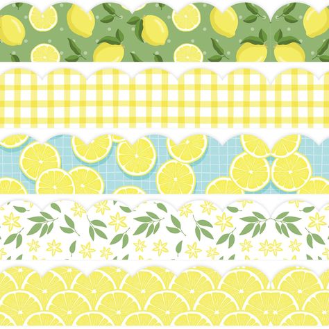 PRICES MAY VARY. What You Will Get - 60pcs summer lemon theme bulletin border stickers in 5 designs, each design contains 12pcs, sufficient for classroom decoration to welcome the coming of summer. Summer Theme - 3pcs bulletin border stickers are printed with different yellow lemon patterns, 1pcs bulletin border stickers are printed with yellow plaids strips, 1pcs bulletin border stickers are printed with yellow flowers, classic lemon theme pattern design full of the sense of summer, and can be Lemon Bulletin Board, Back To School Decorations, Classroom Back To School, Bulletin Board Tree, Bulletin Borders, Bulletin Board Borders, Lemon Patterns, School Bulletin Boards, Summer Theme