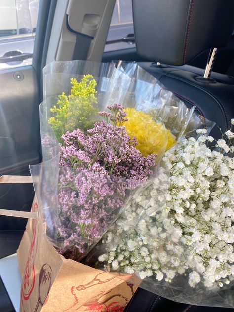 Trader Joe’s Flowers Aesthetic, Trader Joe’s Flower Arrangement, Trader Joe’s Flowers, Trader Joes Flowers, Buy Yourself Flowers, Vday Gifts, Boquette Flowers, Baby S Breath, Nothing But Flowers