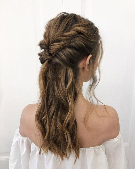 @AranzaDrive ❁ Formal Hairstyles, Wedding Hair And Makeup, Bride Hairstyles, Hair Dos, Ponytail Hairstyles, Half Up, Bridesmaid Hair, Hair Looks, Hair Trends