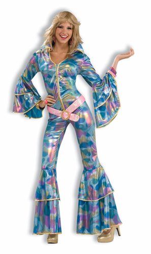 70s Disco Girl Jumpsuit Costume for Women: Amazon.com: Clothing 70’s Outfit, Moda Disco, 70s Disco Outfit, 70s Fashion Disco, 70s Mode, 70's Disco, 70s Costume, Disco Costume, Disco Fashion