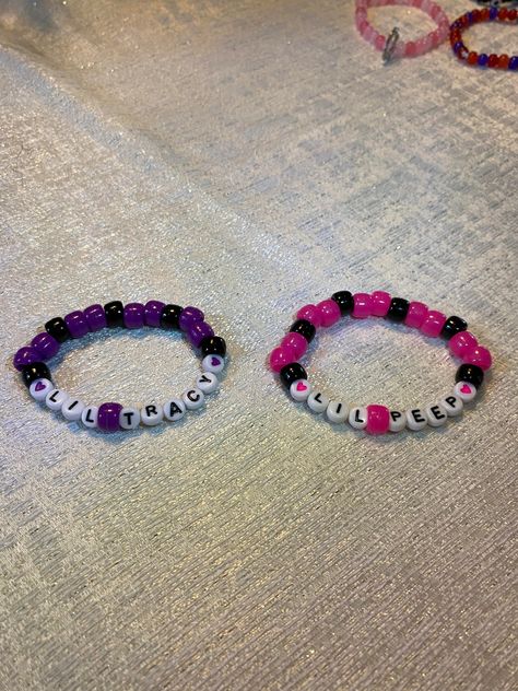 This product is a stretchy beaded bracelet. Lil peep and Lil Tracy beaded bracelets, This is a pink and purple bracelet. There are sizes to choose from! If you have no interest in this product, try looking at my page for others. Bracelet Ideas Beads Words, Couples Bracelets Ideas, Lil Peep And Lil Tracy Bracelets, Pink And Purple Bracelet, Lil Peep Lil Tracy Matching Bracelets, Lil Peep Bracelet Ideas, Bsf Bracelets, Lil Peep Bracelet, Lil Peep And Lil Tracy