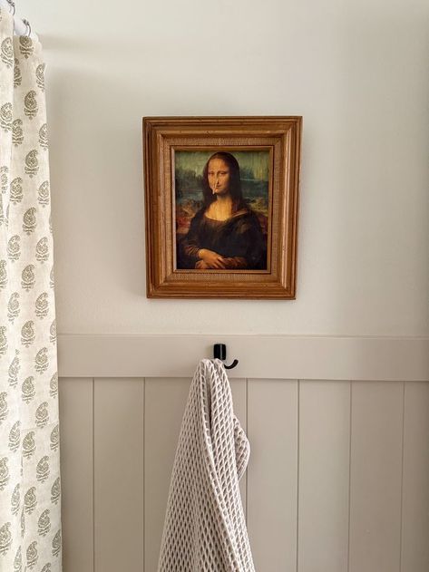 Loving this cheeky bathroom art I added as the piece de restistance in my budget bathroom makeover. Click the link to see everything in the makeover! Budget Small Bathroom, Bathroom On A Budget, Funny Bathroom Art, Small Bathroom Makeover, Funny Bathroom, Vanity Decor, Bathroom Reno, Budget Bathroom, Bathroom Renos