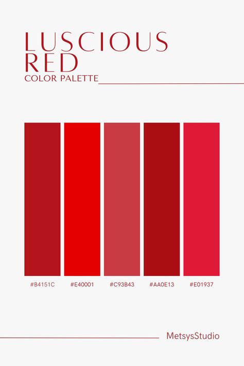 { #colorpalette #palette #colors #designers #design #ideas #inspired #lusciousred #red } Notion Pics, Red Palette, Graphic Design Careers, Light Red Color, Red Color Palette, Colour Shades, Small Business Inspiration, Red Colour Palette, Famous Paintings