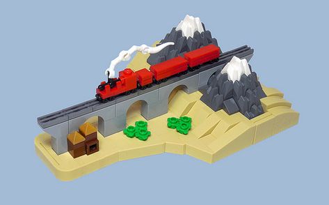 If you blink, you might miss this tiny LEGO Hogwarts Express Carl Y Ellie, Lego Hogwarts, Lego Train, Micro Lego, Lego Diy, Lego Activities, Amazing Lego Creations, Lego Trains, Lego Craft