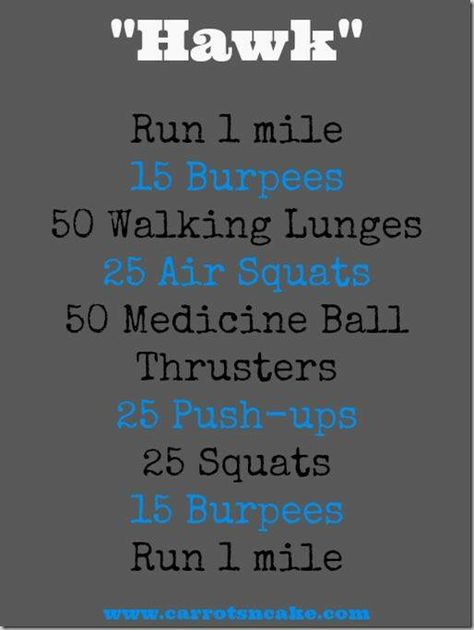 "Hawk" WOD. Wods Crossfit, Crossfit Workouts At Home, Wod Workout, Bodyweight Exercises, Medicine Ball, Crossfit Workouts, Body Fitness, I Work Out, Running Workouts