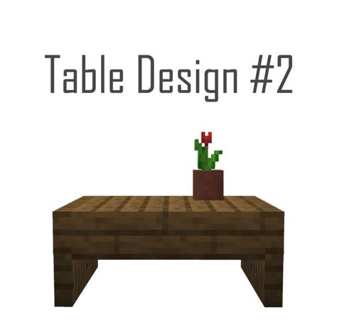 Minecraft Small Table, Table Design Minecraft, Minecraft Table Design, Small Table Design, Minecraft Table, Minecraft Fountain, Minecraft Decor, Minecraft Interior, Minecraft Interior Design