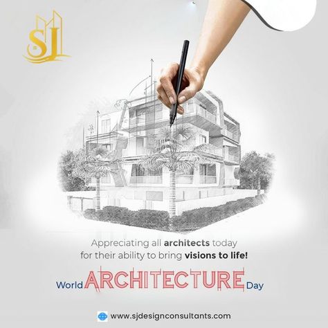 Architecture Day World Architecture Day Creative Ads, Architecture Creative Ads, World Architecture Day, Happy Architecture, Architecture Day, Real Estate Banner, Company Portfolio, World Architecture, Stock Design