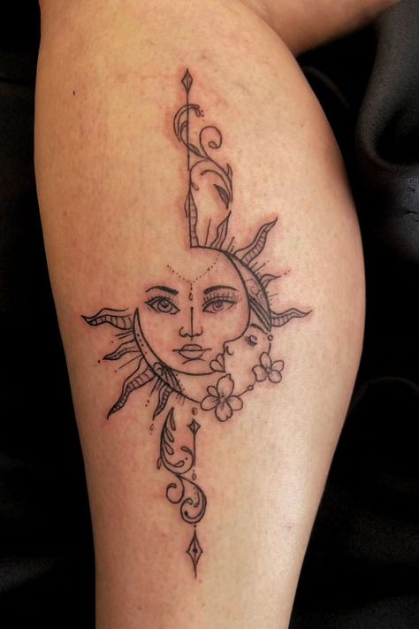 Discover the enchanting world of Sun and Moon Tattoos! Explore the harmony of opposites, the beauty of celestial art, and the symbolism of balance and transformation. Express your unique journey with ink. #sunandmoontattoos #sunandmoontattoo #tattooart Sun And Moon Tattoos, Sun And Moon Tattoo, Moon Tattoos, Sharpie Tattoos, Tattoos For Women Flowers, Moon Tattoo Designs, Mother Tattoos, Sun Tattoos, Red Ink Tattoos