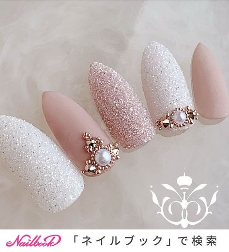 Swarovski Nails, Nail Art Wedding, Bride Nails, Bridal Nails, Coffin Nails Designs, Bling Nails, Rhinestone Nails, Gorgeous Nails, Cute Acrylic Nails