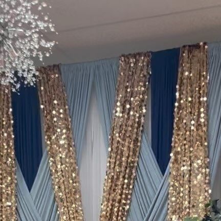 Blue Black And White Backdrop, Draping Wedding, Decor Event, Black Drapes, Blue Backdrops, White Backdrop, Event Decor, Blue And Silver, Baby Blue