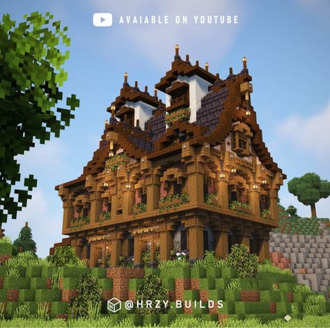 Minecraft Medieval House, Minecraft Steampunk, Minecraft Mansion, Minecraft House Plans, Bangunan Minecraft, Minecraft Farm, Minecraft Cottage, Easy Minecraft Houses, Minecraft Castle