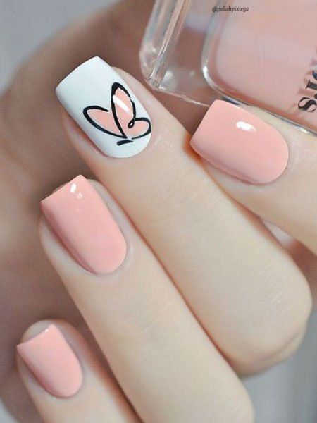 Teen Nails, Butterfly Nail Designs, Makeup Nails Art, Popular Nails, Cute Nail Art, Eye Makeup Remover, Nail Arts, Nail Polishes, Tinted Moisturizer