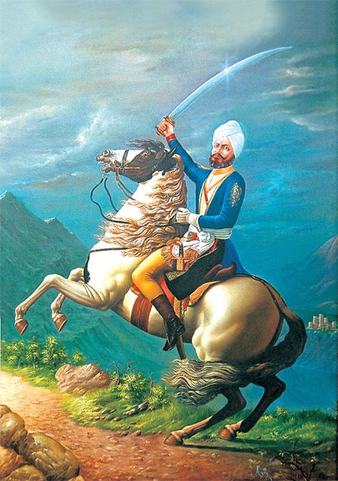 Gen Zorawar  Singh Zorawar Singh, Temple Wallpaper, Golden Temple Wallpaper, Ranjit Singh, Shivaji Maharaj Hd Wallpaper, Indian Subcontinent, Digital Painting Portrait, Gay Outfit, Guru Pics