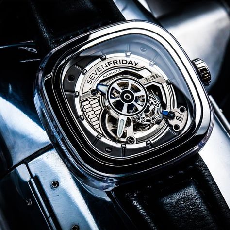 SevenFriday S1/01 Watch #BestWatches, #luxurious, #stylish Sevenfriday Watch, Wear Watch, Dream Watches, Automatic Watches For Men, Modern Watches, Watch Companies, Analog Watch, Skeleton Watch, Watch Collection