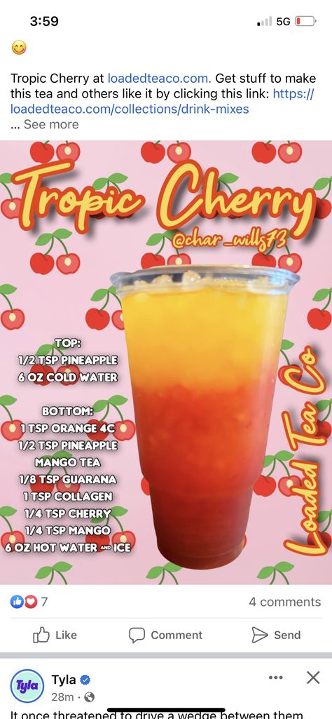 Loaded Tea Recipes Diy, Slushy Alcohol Drinks, Pineapple Green Tea, Diy Loaded Tea, Swig Drinks, Loaded Tea At Home, Blackberry Bread, Lotus Recipe, Boosted Tea