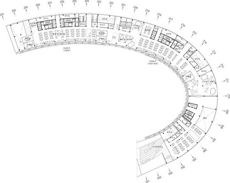 Curved Building, Curve Building, Building Skin, University Architecture, Architecture Portfolio Design, Nuclear Energy, Layout Architecture, Building Plan, Graduation Project