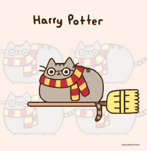 Pusheen Potter Pusheen Poster Prints, Pusheen Harry Potter, Cute Pusheen, Animal Cartoons, Pusheen Cute, Pusheen Cat, What To Draw, Matching Wallpaper, Cute Animal Drawings