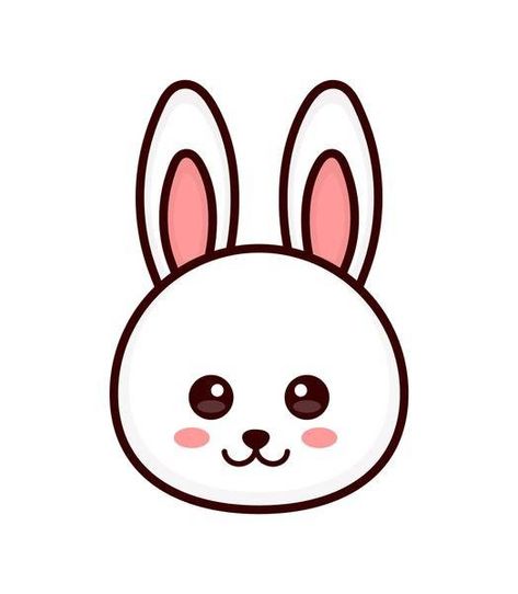 Bunny Head Drawing, Head Painting, Rabbit Face, Cute Bunny Rabbit, Rabbit Vector, Head Drawing, Bunny Head, Drawing Heads, Cute Bunny