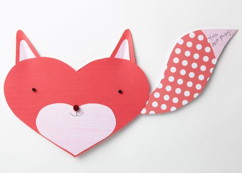 Fox Valentine, Homemade Valentine, Printable Valentines Day Cards, Cute Diy Projects, Valentine's Day Crafts For Kids, Valentines Printables Free, Homemade Valentines, Valentines School, Unique Valentines