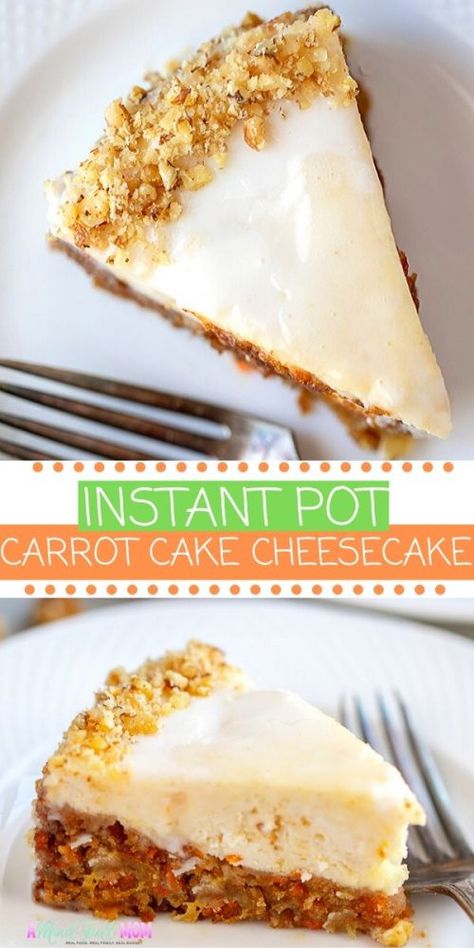 Cheesecake Carrot Cake, Carrot Cake Cheesecake Recipe, Spiced Carrot Cake, Light Cheesecake, Pot Cakes, Carrot Spice Cake, Carrot Cake Cheesecake, Mom Recipes, Cake Cheesecake